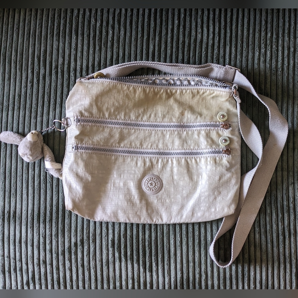 Silver Kipling Shoulder Messenger Bag